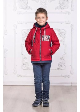 Happy Family демисезонная куртка-жилетка для мальчика Extreme Красная